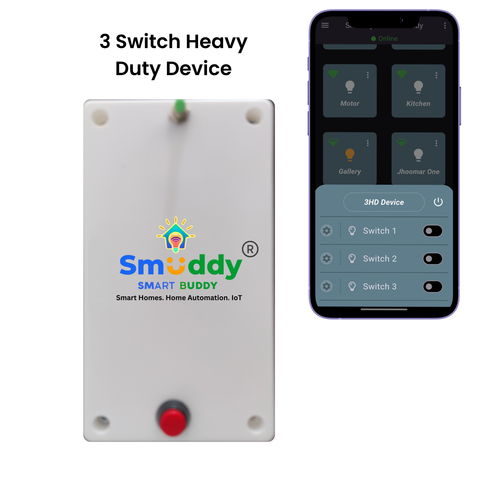 Smuddy 3 Heavy Duty Node Wi-Fi Retrofit Smart Switch module