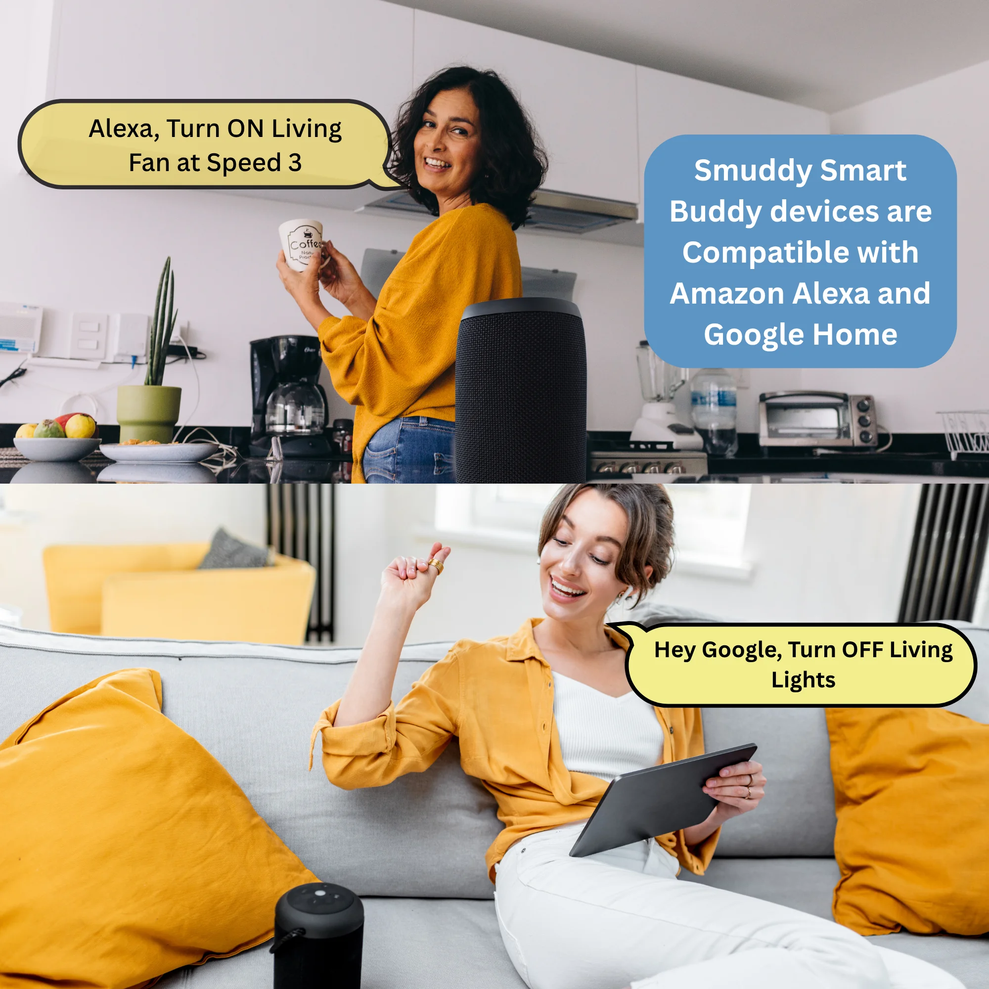 Smuddy Wi-Fi Retrofit Smart Switches Works with Alexa & Google Home