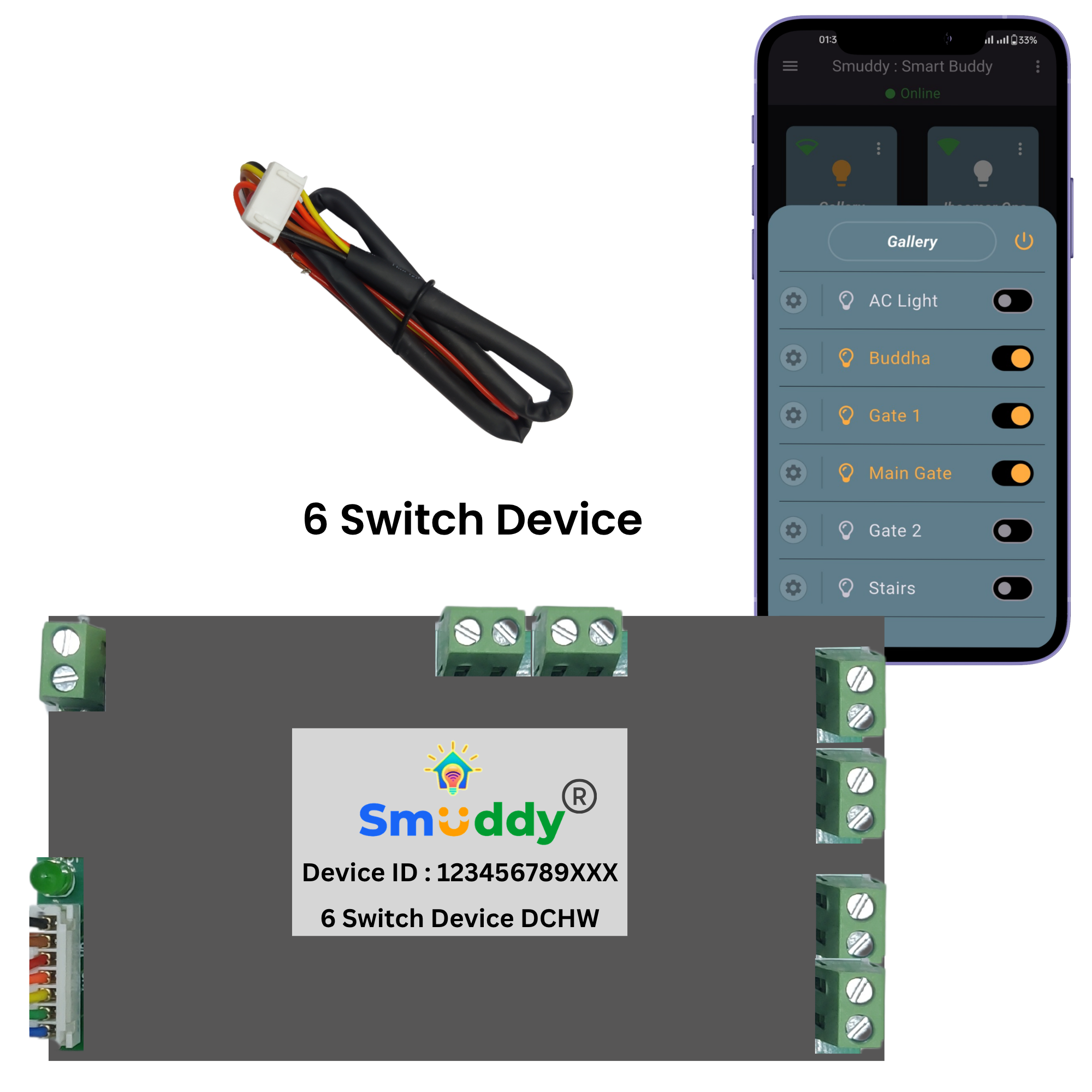 Smuddy 6 Node Wi-Fi Retrofit Smart Switch module