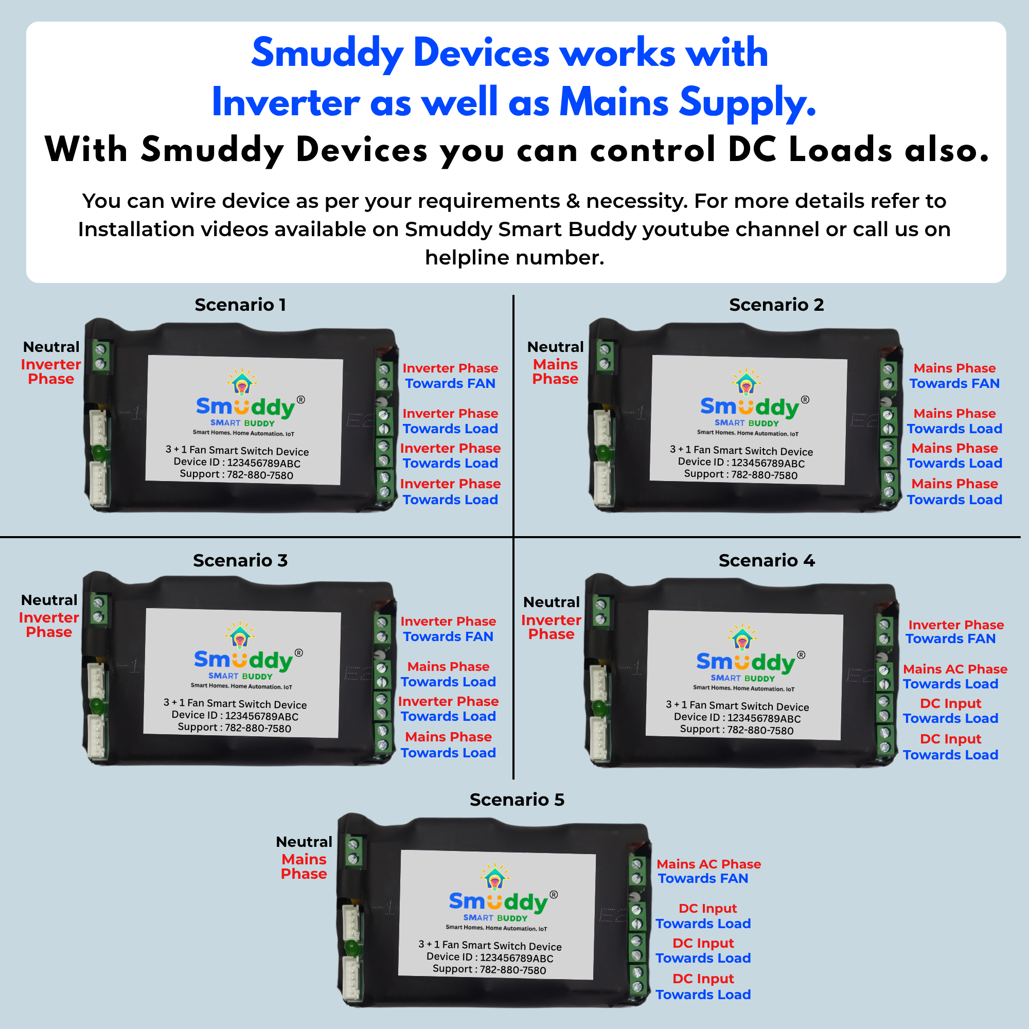 Smuddy Fan speed control Smart Switch Wiring Scenarios