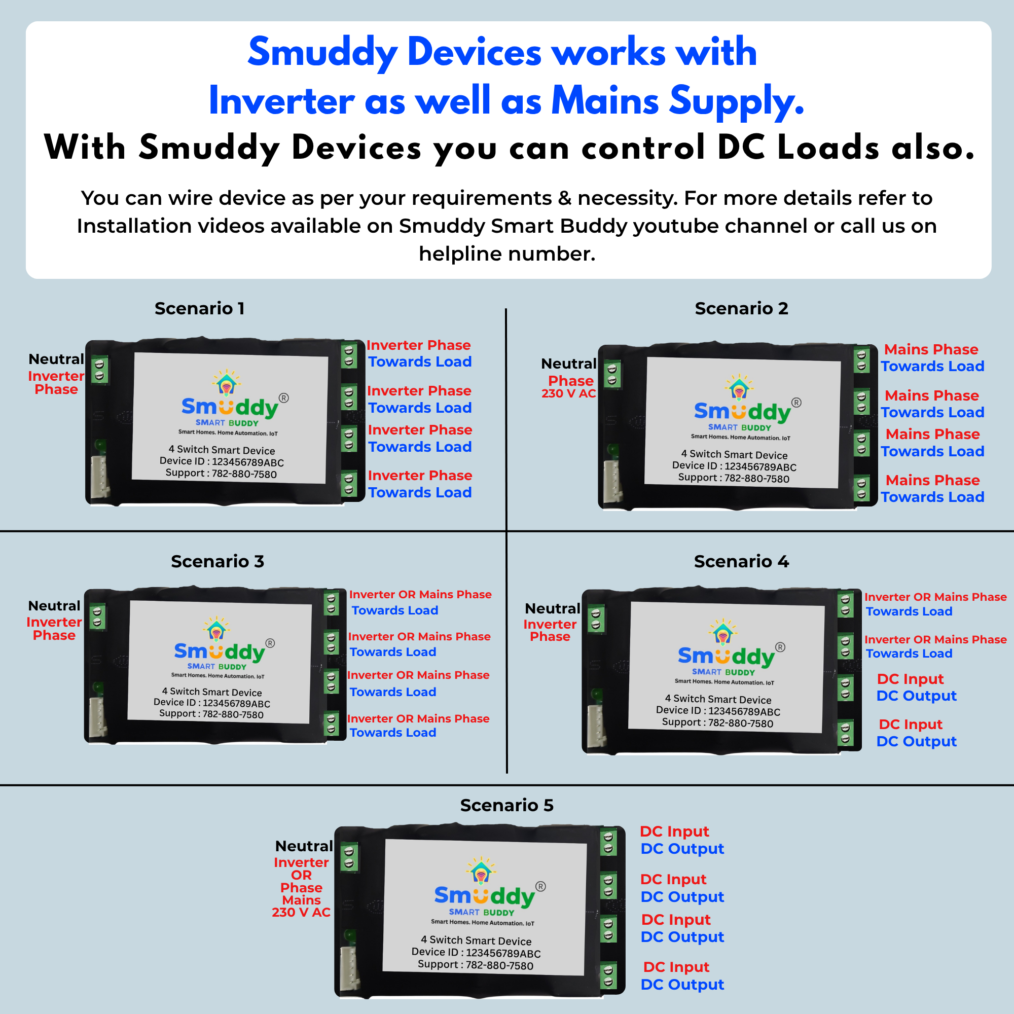 Smuddy without Fan speed control Smart Switch Wiring Scenarios